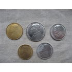 Ватикан лот из 5-ти монет номиналом от 200 до 10 лир 1979 год - MCMLXXIX Папа Иоанн Павел II