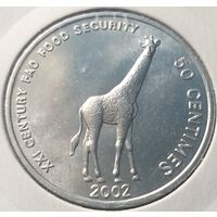 Конго - ДРК 50 сантимов, 2002 Животные - Жираф