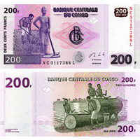 Конго 200 франков  2013 год  UNC