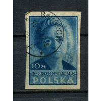 Польша - 1947 - Мария Склодовская-Кюри 10Zt - [Mi.468b] - 1 марка. Гашеная.  (Лот 62ER)-T7P24