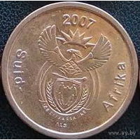 ЮАР, 5 центов 2007. Надпись на языке африкаанс: SUID-AFRIKA