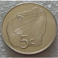 Токелау. 5 центов 2017 год  UC#8  "Ящерица"