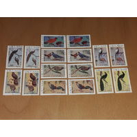 Вьетнам 1978 Фауна. Птицы. Фазаны. Полная серия 16 марок (8 + 8 б/з)