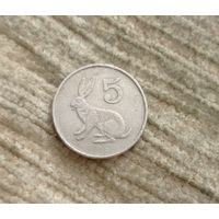 Werty71 Зимбабве 5 центов 1980 Заяц