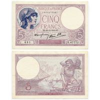 Франция. 5 франков (образца 1940 года, P83)