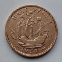 Великобритания пол пенни. 1937