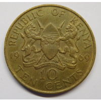 Кения 10 центов 1969 г