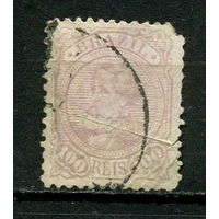 Бразилия - 1884/1885 - Император Бразилии Педру II - 100R - [Mi.58] - 1 марка. Гашеная.  (Лот 60BV)