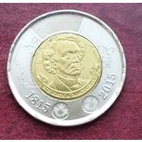 Канада 2 доллара, 2015 200 лет со дня рождения Джона Макдональда