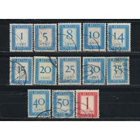 Нидерланды Доплатные 1947 Номиналы #Х 80,83,86-87,90-98,101