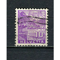 Швейцария - 1934 - Пейзажи. Шильонский замок 10С - [Mi.272] - 1 марка. Гашеная.  (Лот 61EJ)-T2P22