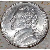 США 5 центов, 1993 Jefferson Nickel Отметка монетного двора: "D" - Денвер (14-12-42)