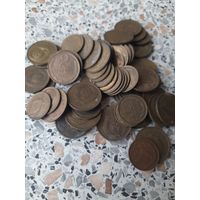 Монеты 1 и 2 копейки ссср 1980-90г.500 шт.