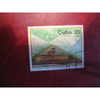 Марка Куба День печати 1984 года