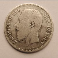 1 франк 1869 г. 835 пр., Бельгия.