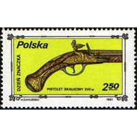 Польша 1981г День марки Кремниевый пистолет Оружие **