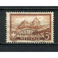 Швейцария - 1928 - Горы 3Fr - [Mi.226] - 1 марка. Гашеная.  (Лот 68EO)-T7P13
