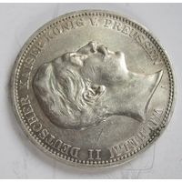 Пруссия 3 марки 1909 серебро  .28-294