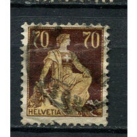 Швейцария - 1908/1940 - Гельвеция 70C - [Mi.108x] - 1 марка. Гашеная.  (Лот 99CB)