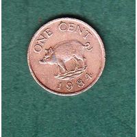 БЕРМУДСКИЕ  острова 1 цент  1984 год
