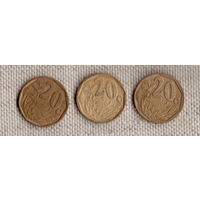 ЮАР/Южная Африка 20 центов 1996/1997/1999