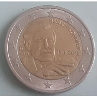 Германия 2 евро, 2018 (100 лет со дня рождения Гельмута Шмидта)"J" (9-9-2(в))
