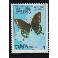 Марка Куба. 1993 г. Бабочка. Бабочки Кубы. Фауна Кубы. **