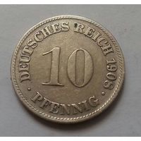 10 пфеннигов, Германия 1908 D