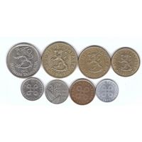 Финляндия набор 8 монет
