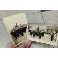 2 фото 1954 с городской демонстрации дня великой октябрьской революции