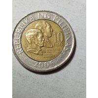 Филиппины 10 песо 2006  года .