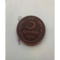 3 копейки 1924 года домашняя