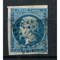 Франция - 1853/1861 - Император Наполеон III - 20c - [Mi.13ia] - 1 марка. Гашеная.  (Лот 70V)