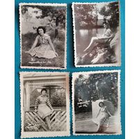 6 фото женщины на отдыхе в доме отдыха Ждановичи. 1959-60 г. 8.5х11 см. Цена за все.