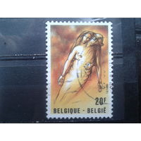 Бельгия 1981 25 лет катастрофе на шахте, марка из блока Михель-1,5 евро гаш