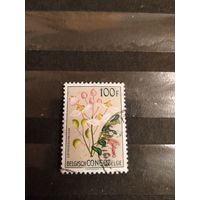 1952 бельгийское колония Конго флора цветы концовка серии (2-8)