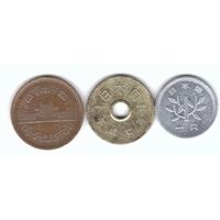 Япония набор 3 монеты
