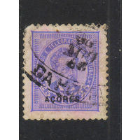 Португалия Кор Азорские о-ва 1885 Карл I Надп Стандарт #58b