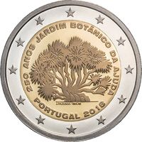 2 евро Португалия 2018 Ботанический сад UNC из ролла