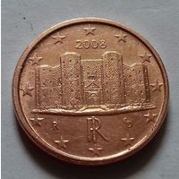 1 евроцент, Италия 2008 г.
