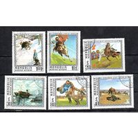 Картины О. Завегдшоу Монголия 1976 год серия из 6 марок