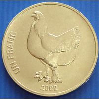 Конго. 1 франк 2002 год  KM#82  "Курица"