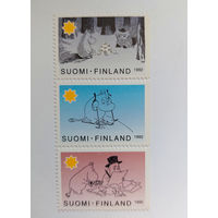 Финляндия 1992. Муми-тролли (3 марки из серии)