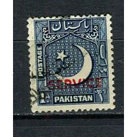 Пакистан - 1953/1954 - Полумесяц и звезда 1A с надпечаткой SERVICE - [Mi.39d] - 1 марка. Гашеная.  (LOT DZ28)-T10P34