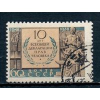 10 лет декларации прав человека СССР 1958 год серия из 1 марки