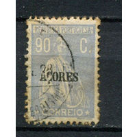 Португальские колонии - Азорские острова - 1918/1922 - Надпечатка ACORES на марках Португалии. Жница 90С - [Mi.188x C] - 1 марка. Гашеная.  (Лот 67AQ)