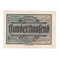 Германия Дюссельдорф 100 000 марок 1923 года. Состояние VF+