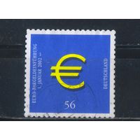 Германия 2002 Введение в обращение евро монет и банкнот Самоклей #2236