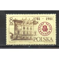 200 лет театру Польша 1981 год 1 марка