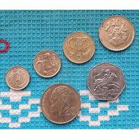 Кипр набор монет 1, 2, 5, 10, 20, 50 центов. Новогодняя распродажа!